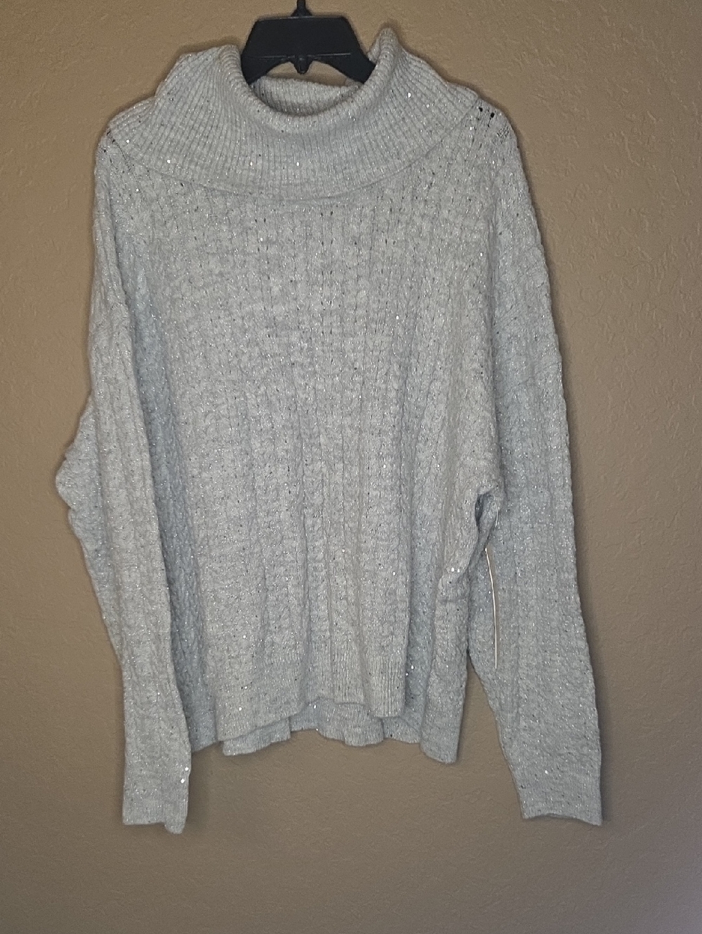 Almost Famous Sparkly  Cowl Neck Sweater